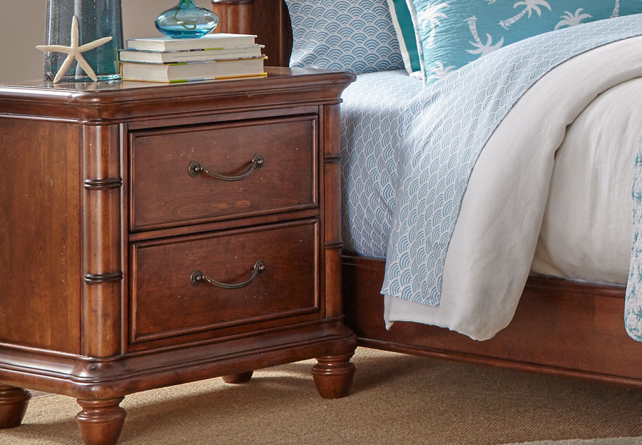 Panama Jack Brown Isle of Palm Queen Headboard, Footboard, Rails