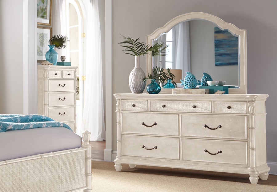 Panama Jack White Isle of Palms Seven Drawer Dresser