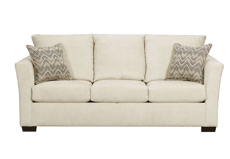 Lane Elan Linen Queen Sleeper Sofa With ster Olive pillows