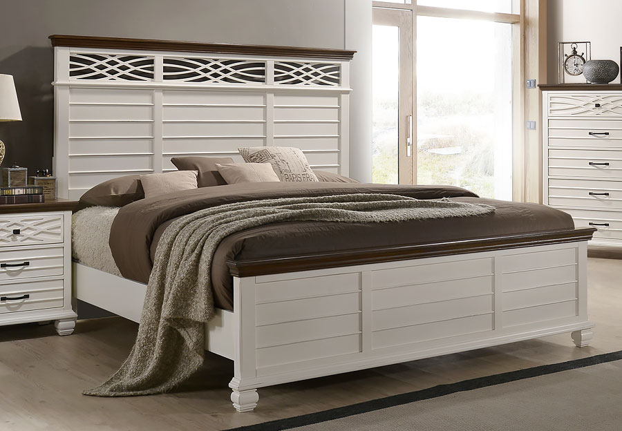 Lane Bellebrooke White King Headboard, Footboard and Rails