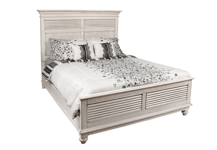 New Classic Lakeport White King Headboard, Footboard and Rails