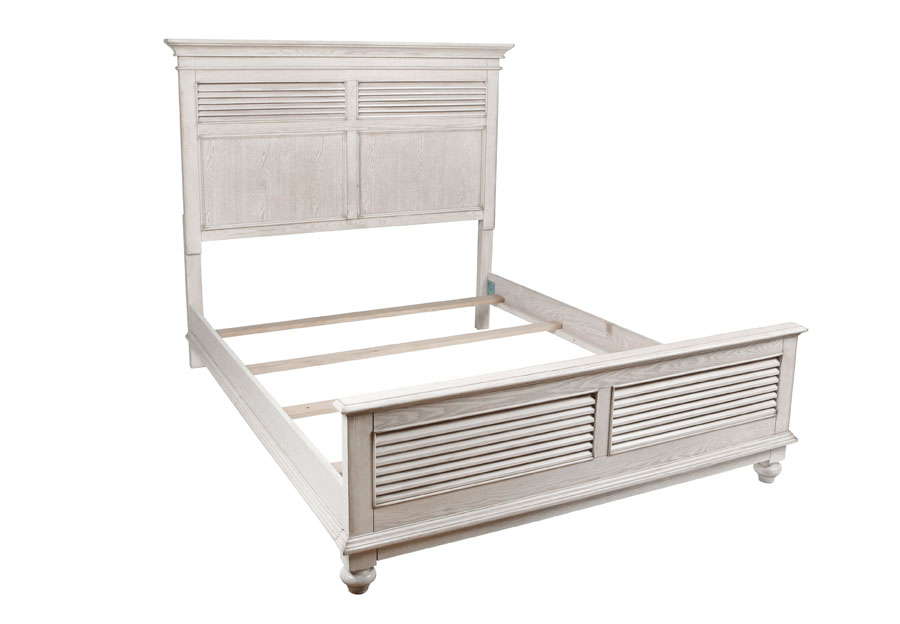New Classic Lakeport White King Headboard, Footboard and Rails