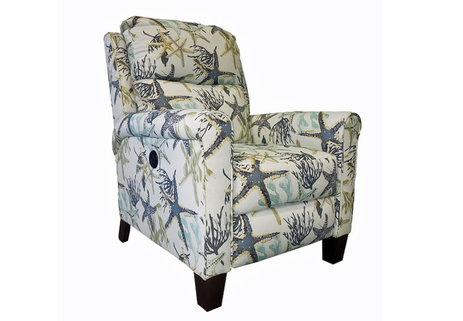 Southern Motion Pep Highleg Power Recliner Coral Reef Oceanside
